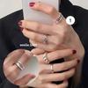 Anillo coreano de pila de maíz con abertura de nariz de cerdo para mujer, diseño nicho de anillo Su de doble capa, anillo ajustable