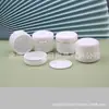 Botella de Crema con Borde Plateado 50g, Tarro de Crema con Borde Dorado, Botella de Cera para el Cabello, Tarro de Crema, Botella de Mascarilla de Barro con Tubo Recto 50g, Botella de Boca Ancha, Botella para Mascarilla