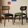 Mesa de Jantar e Cadeiras de Madeira Maciça Estilo Francês Vintage, Cadeiras de Rattan Vintage para Casa de Lazer Hotel, Banquinhos Modernos