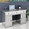 Escritorio de trabajo de acero inoxidable 304 para computadora, taller de purificación, consola de laboratorio médico con cajón