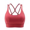 Sujetador deportivo de yoga con copa fija y espalda cruzada, ajustable, de secado rápido, a prueba de golpes, ropa interior de fitness para mujer.
