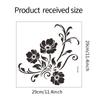M-312 Exportación Creativo Elegante Flor Negra Baño Inodoro Pegatinas para Inodoro Decoración del Hogar Pegatinas de Pared