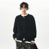 Suéter Cardigan Nasa Outono e Inverno Cor Retro Color Blocking Falso Duas Peças Unissex Tendência Solto Malha para Casal Jaqueta Casual