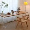 Mesa de comedor nórdica de madera maciza para casas pequeñas, banco de trabajo largo flotante de acrílico, escritorio de computadora simple montado en la pared para sala de estudio