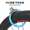 Candado para bicicleta de montaña, bicicleta de carretera, candado con cable de acero grueso, candado con anillo de aleación, candado con batería, candado antirrobo resistente al agua y al corte.