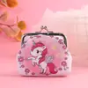 Porta-moedas com fivela de ferro à vista desenho animado de unicórnio presente bolsa concha de moedas para crianças fornecimento direto da fábrica