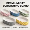 Placa de Arranhar Gato Premium - Arranhador de Gato de Papelão Ondulado, Não Solta Fiapos, Brinquedo Durável para Afiar Garras com Ninho para Gato