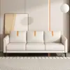 Sofá Moderno Simples Aluguel de Apartamento Sofá para Apartamento Pequeno Recepção de Escritório Sofá Estofado Sofá de Couro Resistente a Arranhões de Gato