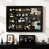 Adesivo Magnético para Geladeira Pequena Lousa Magnética Quadro de Armazenamento Magnético Prateleira Pendurada Parede de Fotos Magnética Quadro de Fundo Criativo