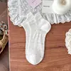 Meias Finas de Seda para o Verão com Proteção para o Calcanhar, Malha Respirável, Estampas Florais Doces e Meias de Algodão de Corte Baixo
