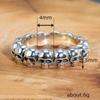 Anillo de calavera explosiva Cao Shi Shein para hombre y mujer, estilo retro, antiguo, dominante, con personalidad y sentido avanzado.