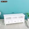 1:12 Móveis Miniatura para Casa de Bonecas Modelo Cena em Miniatura Decoração Gaveta de Madeira Armário de TV