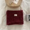 Bufanda de mohair caliente de invierno Maillard invierno alta gama Corea del Sur color liso cálida bufanda de lana para estudiante femenina