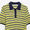 2026 Verano Nuevo Moda Callejera Europea y Americana para Mujer Camisa Polo de Punto Rayada Manga Corta w03 7329