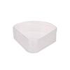 Caja vacía para guardar borlas de algodón de azúcar, caja triangular para borlas, portátil con tapa, caja de productos de plástico transparente pp