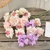 Rosa de 3 cabeças estilo Ins com pétalas viradas, flores artificiais para decorações de casamento, arranjos de rosas, flores falsas para decoração de casa e adereços de fotografia
