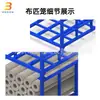Estanterías Plegables Apilables de Stock Listo del Fabricante para Fábricas Textiles, Estanterías Apilables de Alta Resistencia para Rollos de Tela y Cuero, Estanterías con Diseño Inteligente