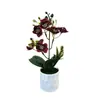 Flor Artificial con 3 Ramas y 9 Flores de Jazmín Grandes, Planta de Flor Artificial Estilo Europeo para Decoración del Hogar, Flor Artificial Pequeña Puntiaguda