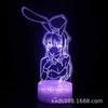 Kaixing especial transfronteiriço cabeça de porco jovem Série Jovem Lâmpada de mesa 3D LED colorida controle remoto por toque USB luz noturna criativa