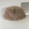 Blogger coreana Celebridad de Internet Sombrero Mao Mao Felpa A prueba de frío Cálido Piel Sombrero de Pescador Invierno para Mujer Versátil Cara Pequeña