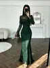 Vestido de Noite Longo com Renda 968W Transfronteiriço, Vestido Longo Sirene Ajustado para Banquetes, Reuniões Anuais e Brindes de Casamento, Novo Modelo 2026