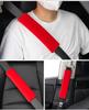 Cinto de segurança para carro, ombreira alongada, masculina e feminina, macia, cor sólida, curta, pelúcia, capa protetora, suprimentos para interior do carro, logotipo do carro