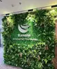 Decoración de pared de fondo anti-decoloración planta artificial pared pared de plantas verdes balcón flores falsas césped de plástico escaparate tienda decoración
