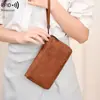 Bolsa de Almacenamiento de Pasaporte RFID Nueva Transfronteriza, Cartera Larga Retro con Cremallera de Gran Capacidad, Bolsa de Pasaporte de Viaje Multifuncional