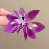 Presilha de Flor Cymbidium ~ Clipe de Flor Tubarão Atmosfera de Simulação Super Fada Férias na Praia Presilha de Cabelo Presilha de Cabelo para Foto