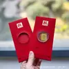 Adesivos de Telefone de Ouro Puro 999 para o Festival da Primavera, Artesanato em Metal de Envelope Vermelho de Alta Qualidade, Presentes para Reunião Anual