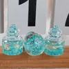 Vidro Luminoso Concha Pérola Garrafa Flutuante Garrafa Ara Gorducha Garrafa de Frutas Resina Artesanal Pingente de Bolsa de Chave