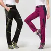 Calças Outdoor Slim Fit de Secagem Rápida para Homens e Mulheres, Calças de Caminhada Finas Elásticas de Verão, Distribuição Transfronteiriça