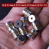 Liga de Prata de Xizang Bicolor Pulseira de Contas Cilíndricas Mantra de Seis Palavras com Furo Grande Contas Soltas Joias Acessórios DIY Materiais