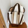 Bolsa Tote Lona Estilo Coreano Grande Capacidade 2023 Nova Moda Xadrez Transversal Mão Ombro Roupa de Trabalho