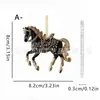 Estyny Ébano Caballo Electrónico Estación Independiente Vintage Decoración de Esmalte ajHor Caballo Galopante Acrílico 2DMsebo