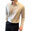 Nueva Camisa de Manga Larga de Alta Calidad para Hombre Primavera 2026, Camisa de Lujo Casual de Negocios Sin Planchar con un Toque de Alta Gama, Venta al por Mayor