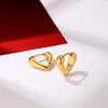 Pendientes Geométricos Simples Estilo Coreano Pendientes de Acero de Titanio Nicho Alta Gama Lujo Ligero Acero Inoxidable Pendientes Elegantes Geniales de Tendencia