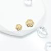 Accesorios de joyería DIY torso microincrustado pétalos triangulares huecos espaciador chapado en cobre oro real cuenta de piedra natural Soporte