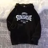 Novo Moletom com Letra para Homens e Mulheres, Estilo College, Tendência Esportiva, Casual Preguiçoso, Confortável, Peça Superior Versátil