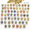 Cuentas Redondas Huecas de Esmalte con Goteo de Aceite de 12 mm Oro de 18K Cuentas Espaciadoras de Bola Redonda Colgante para Pulsera Cuentas para Ensartar Accesorios DIY