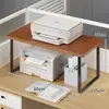 Estante de almacenamiento de escritorio, organizador de encimera de estación de trabajo de oficina pequeño multicapa, estante de almacenamiento para impresora