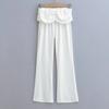 Pantalones acampanados plisados de verano 2024 Ropa de mujer moderna para street style Pantalones casuales adelgazantes Pantalones ajustados de yoga y fitness