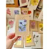Flores reales flores prensadas tarjetas de felicitación de flores prensadas con tema de bosque, tarjetas de votos, tarjetas, regalos florales, marcapáginas, tarjetas de presentación, tarjetas de invitación y artículos decorativos