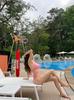 2026 Nuevo Estilo Dulce y Sexy de Chica Joven Deseo Puro Bikini de Corbata Inspirado en Chanel Traje de Baño Bikini Rosa para Mujeres