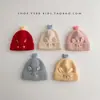 Gorro de Bebé Otoño e Invierno Cálido Engrosado de Punto para Niños y Niñas Bebé Lindo Dibujo Animado Resistente al Viento de Lana