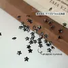 Decorações de Nail Art com Zircônia Preta em Formato de Cisne, Gota d'Água, Marquise, Ponta Inferior Afiada, Irregular, Mini, Fundo Plano Chanfrado