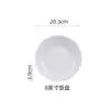 Vajilla Shunxiang White Moonlight de Porcelana Blanca Pura para Uso Doméstico, Bol Grande para Sopa Minimalista Nórdico, Juego de Tazones y Platos de Alta Gama