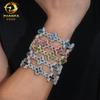 Taladro cabello Europa y Estados Unidos transfronterizo nuevo S925 plata trébol de cuatro hojas ojo de caballo color moissanita pulsera overtest taladro pluma con GRA