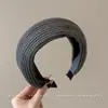 Diadema de tela de alta gama para otoño e invierno, extra ancha, adelgazante, estilo coreano, pinza para el pelo de terciopelo para mujer