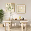 Pintura decorativa de estilo crema para restaurante, decoración de pared para mesa de comedor, pintura colgante, estilo silencioso, sentido avanzado, mural abstracto de dos piezas para comedor